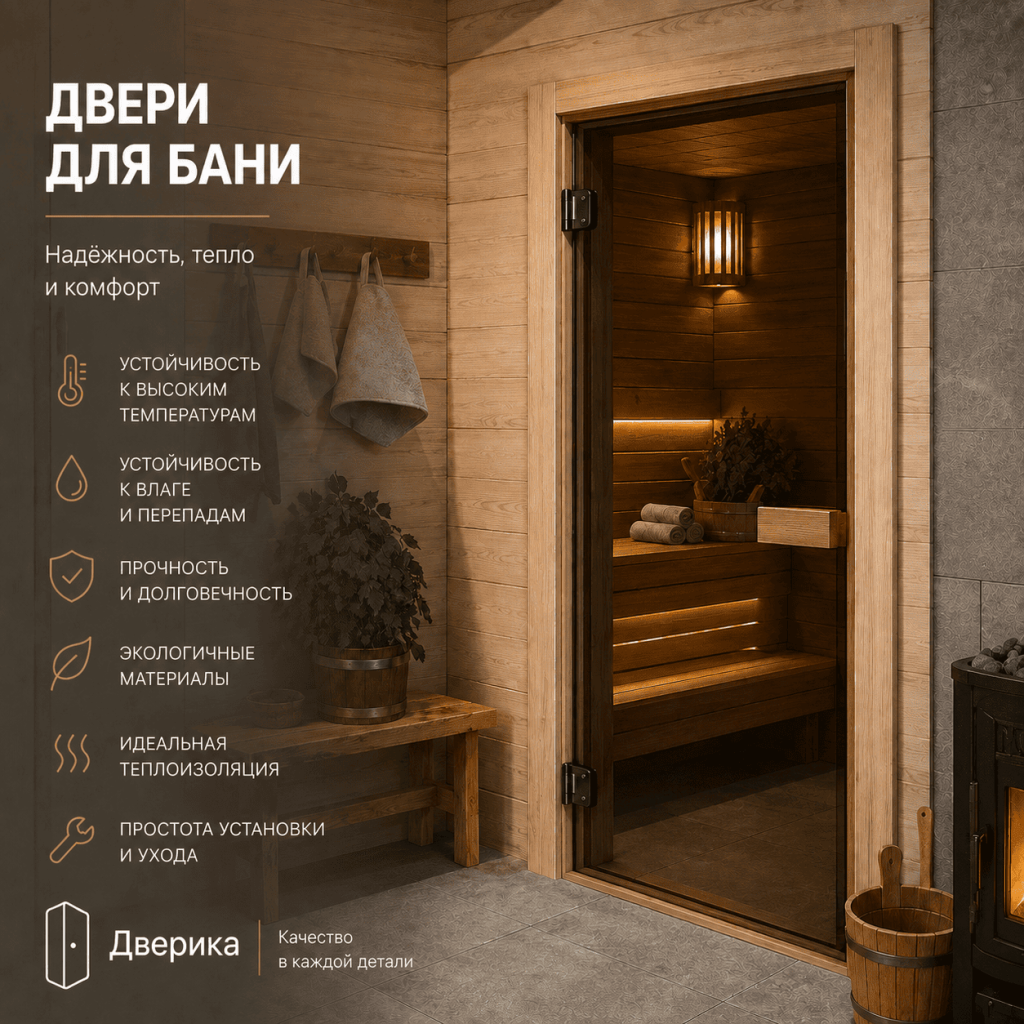 Двери для бани каталог
