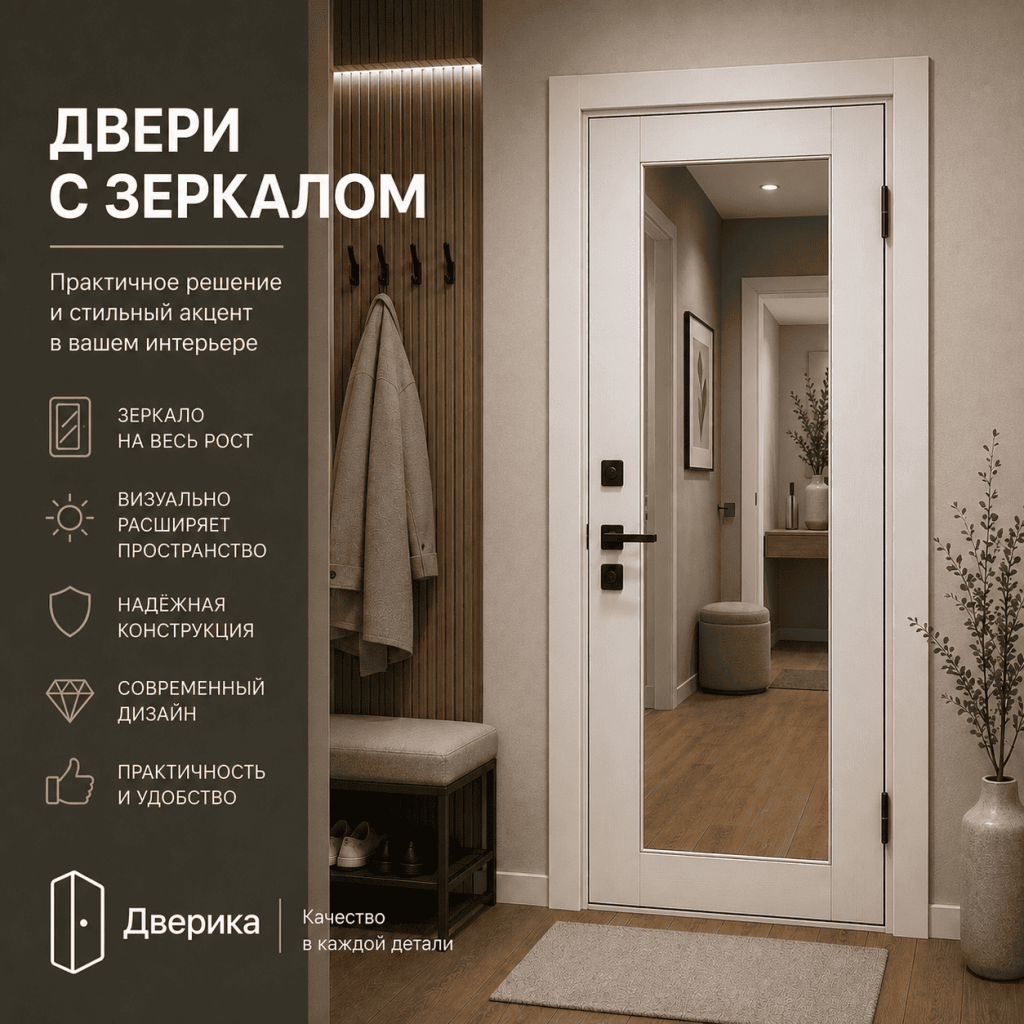 Двери с зеркалом каталог